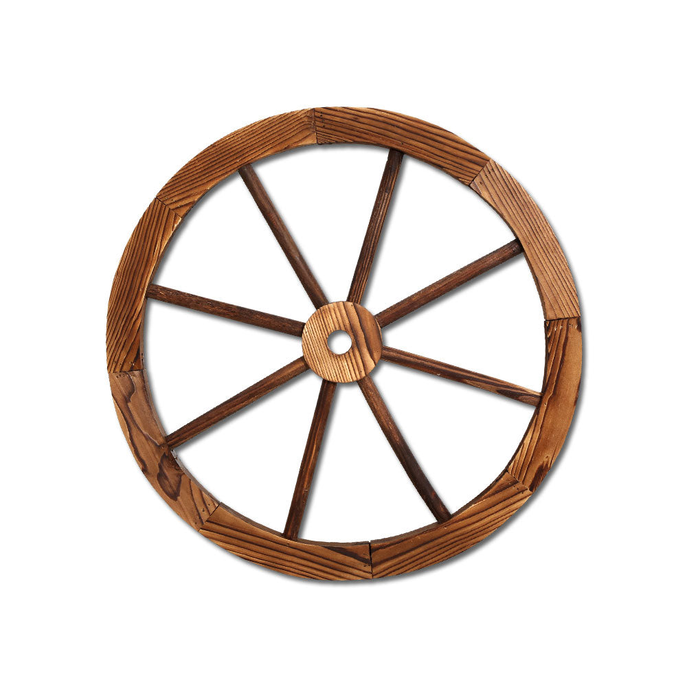 Garden Ornaments: Gardeon Garden Decor Outdoor Ornament Wooden Wagon Wheel