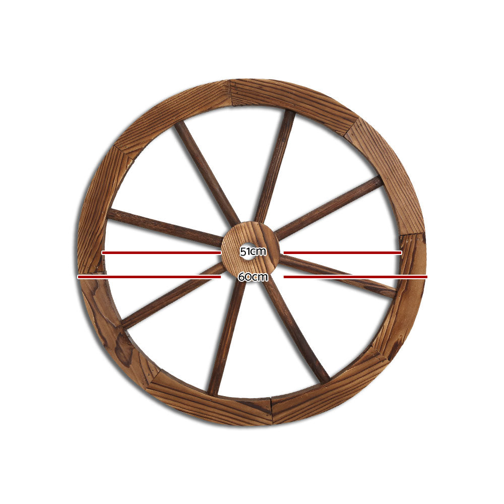 Garden Ornaments: Gardeon Garden Decor Outdoor Ornament Wooden Wagon Wheel