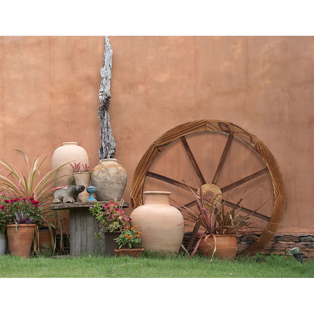 Garden Ornaments: Gardeon Garden Decor Outdoor Ornament Wooden Wagon Wheel