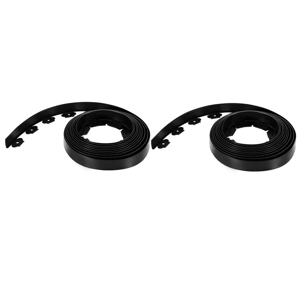 Greenhouses & Accessories: Green Fingers Garden Edging 5CM x 10M Border Support Landscape Edge Black X2