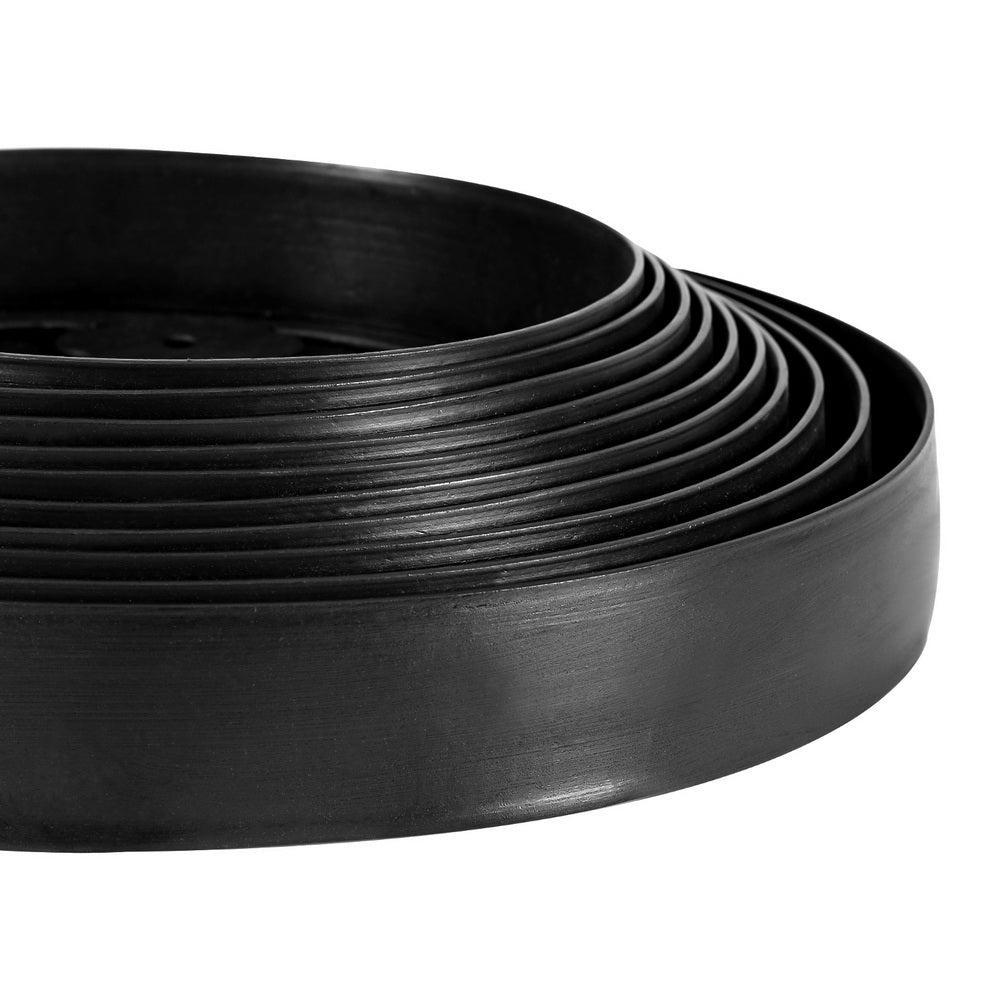 Greenhouses & Accessories: Green Fingers Garden Edging 5CM x 10M Border Support Landscape Edge Black X5