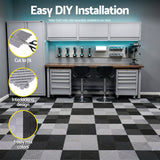 Giantz 20PCS Garage Floor Tiles Interlocking Drainage Non-Slip Tiles Heavy Duty for Workshop Grey