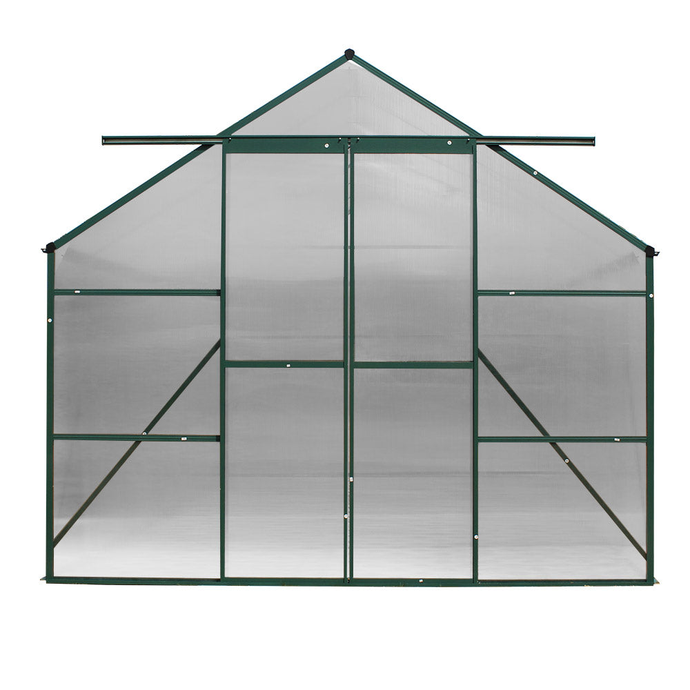 Greenhouses & Accessories: Green Fingers Greenhouse 5.1x2.44x2.1M Aluminium Polycarbonate Green House Garden Shed
