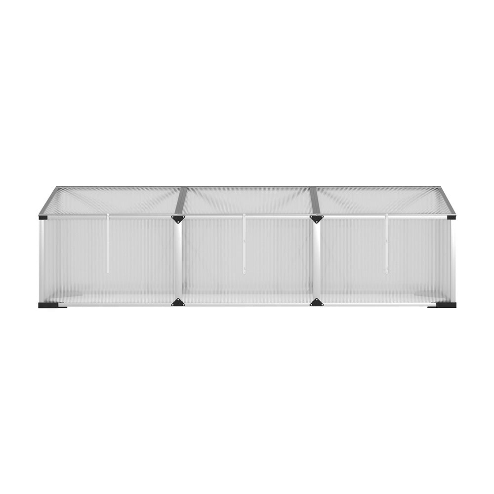 Greenhouses & Accessories: Green Fingers Greenhouse 180x50x50CM Cold Frame Plant Grow Aluminium Polycarbonate Green House