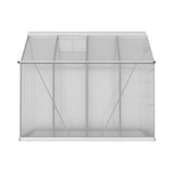 Green Fingers Greenhouse 2.42x2.5x2.26M Aluminium Double Doors Green House Garden Shed