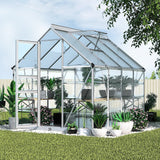 Green Fingers Greenhouse 2.48x1.89x2M Aluminium Polycarbonate Green House Garden Shed