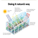 Green Fingers Greenhouse 4.2x2.5x1.95M Aluminium Polycarbonate Green House Garden Shed