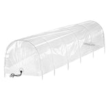 Greenhouses & Accessories: Green Fingers Mini Greenhouse 300x45x30cm Tunnel Clear PVC Steel Frame Portable