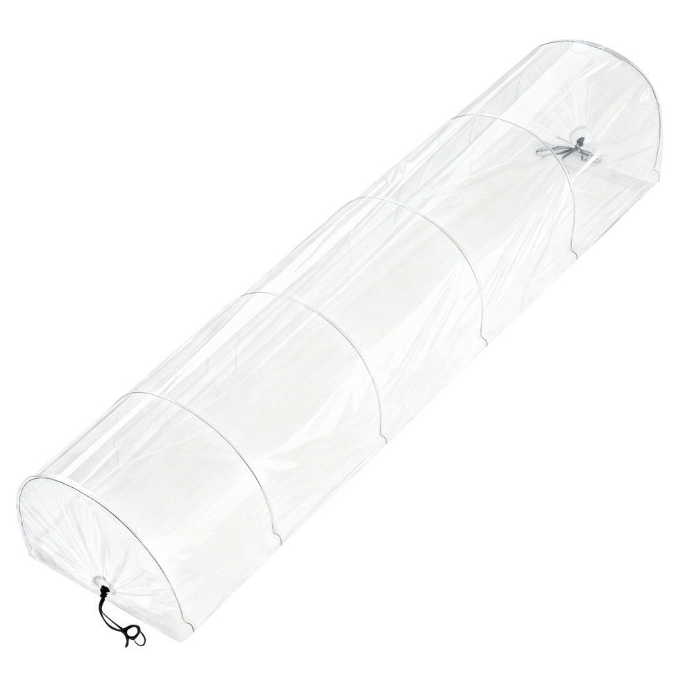 Greenhouses & Accessories: Green Fingers Mini Greenhouse 300x45x30cm Tunnel Clear PVC Steel Frame Portable