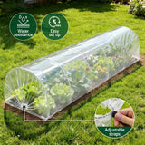Greenhouses & Accessories: Green Fingers Mini Greenhouse 300x45x30cm Tunnel Clear PVC Steel Frame Portable