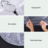 Greenhouses & Accessories: Green Fingers Mini Greenhouse 300x45x30cm Tunnel Clear PVC Steel Frame Portable