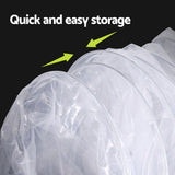 Greenhouses & Accessories: Green Fingers Mini Greenhouse 300x45x30cm Tunnel Clear PVC Steel Frame Portable