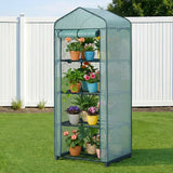 Greenhouses & Accessories: Green Fingers Greenhouse 4 Tiers Mini Green House Garden Bed 1.6x0.7x0.5M