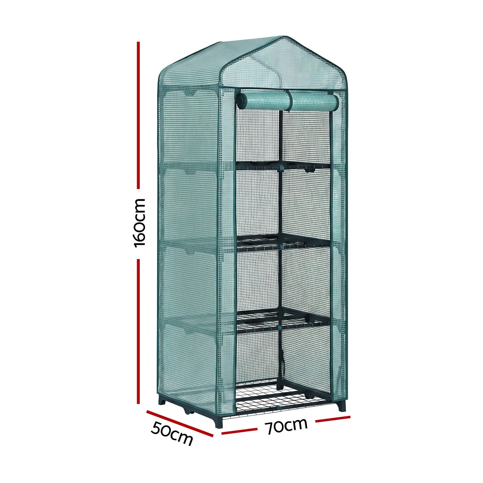 Greenhouses & Accessories: Green Fingers Greenhouse 4 Tiers Mini Green House Garden Bed 1.6x0.7x0.5M