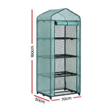 Greenhouses & Accessories: Green Fingers Greenhouse 4 Tiers Mini Green House Garden Bed 1.6x0.7x0.5M