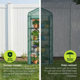 Greenhouses & Accessories: Green Fingers Greenhouse 4 Tiers Mini Green House Garden Bed 1.6x0.7x0.5M