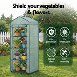 Greenhouses & Accessories: Green Fingers Greenhouse 4 Tiers Mini Green House Garden Bed 1.6x0.7x0.5M