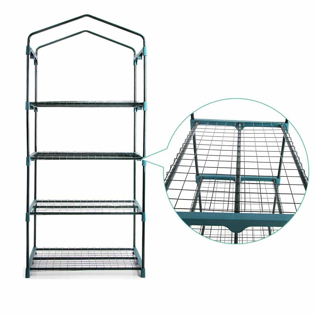 Greenhouses & Accessories: Green Fingers Greenhouse 4 Tiers Mini Green House Garden Bed Planter Box 1.6x0.7x0.5M
