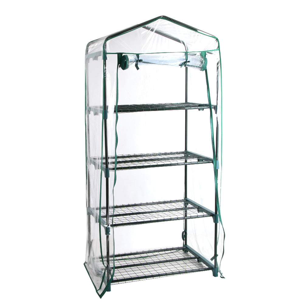 Greenhouses & Accessories: Green Fingers Greenhouse 4 Tiers Mini Green House Garden Bed Planter Box 1.6x0.7x0.5M