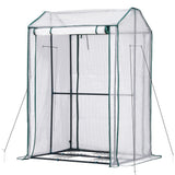 Greenhouses & Accessories: Green Fingers Mini Greenhouse PE Cover Green House Roll-Up Zippered Door 1.0x0.8x1.5M