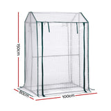 Greenhouses & Accessories: Green Fingers Mini Greenhouse PE Cover Green House Roll-Up Zippered Door 1.0x0.8x1.5M