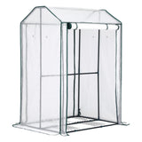 Greenhouses & Accessories: Green Fingers Mini Greenhouse PE Cover Green House Roll-Up Zippered Door 1.0x0.8x1.5M