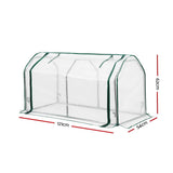 Greenhouses & Accessories: Green Fingers Mini Greenhouse PE Cover Green House Roll-Up Zippered Door 1.2x0.5x0.6M