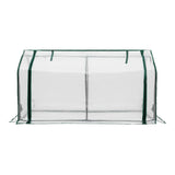 Greenhouses & Accessories: Green Fingers Mini Greenhouse PE Cover Green House Roll-Up Zippered Door 1.2x0.5x0.6M