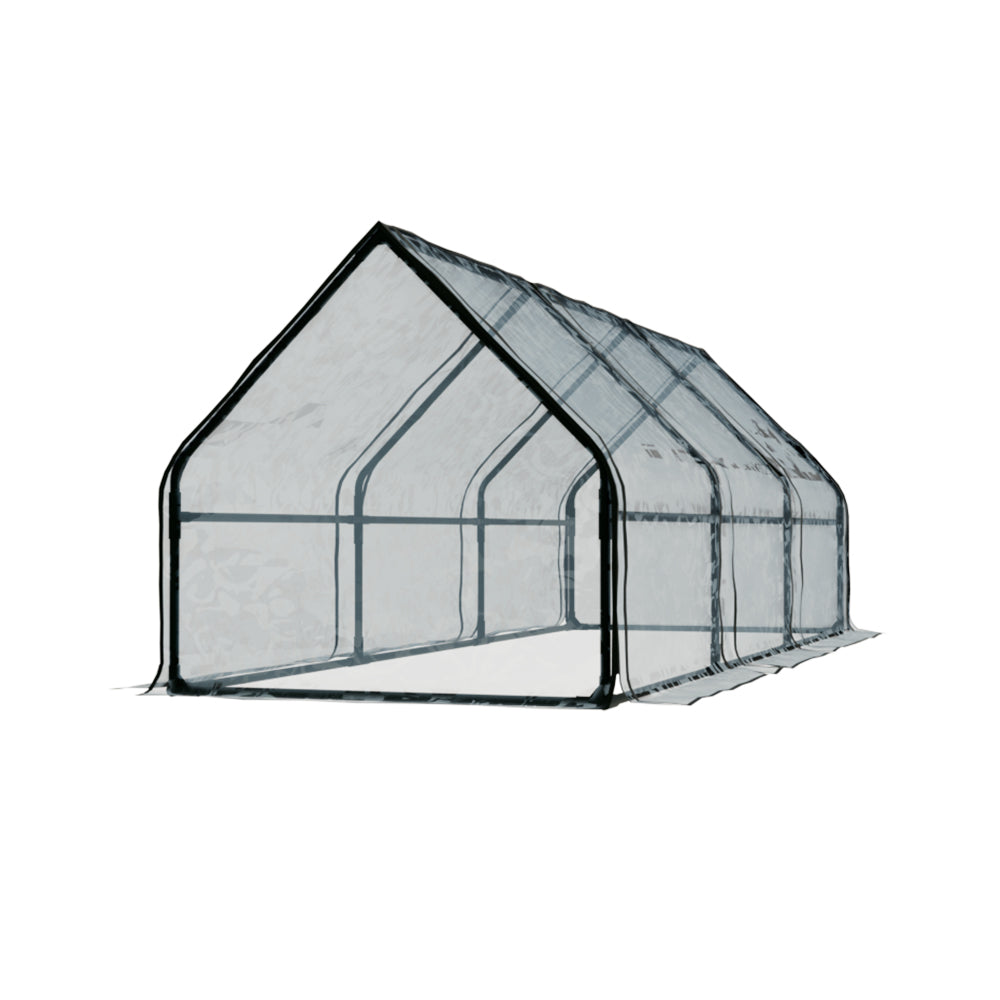 Greenhouses & Accessories: Green Fingers Greenhouse 2.7x0.9x0.9M Mini Green House Raised Garden Bed Planter Box