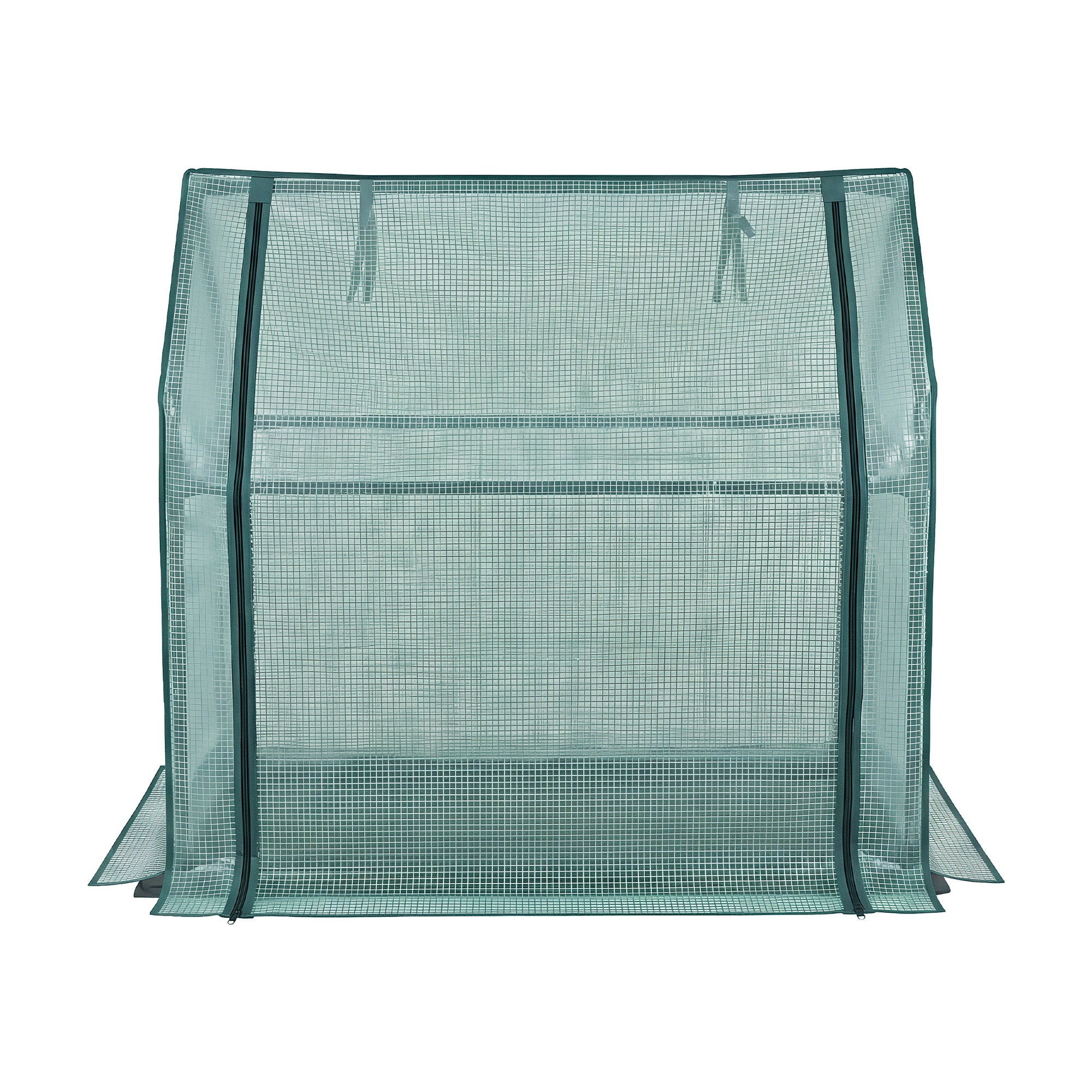 Greenhouses & Accessories: Green Fingers Mini Greenhouse 91x46x84cm Steel Frame PE Cover Outdoor Shelter