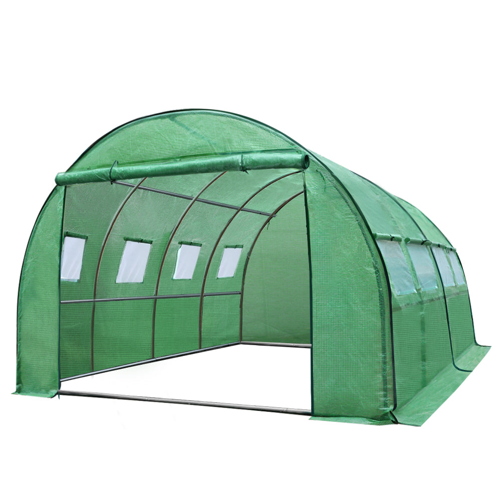 Greenhouses & Accessories: Green Fingers Greenhouse 4x3x2M Walk in Green House Tunnel Plant Garden Shed Dome