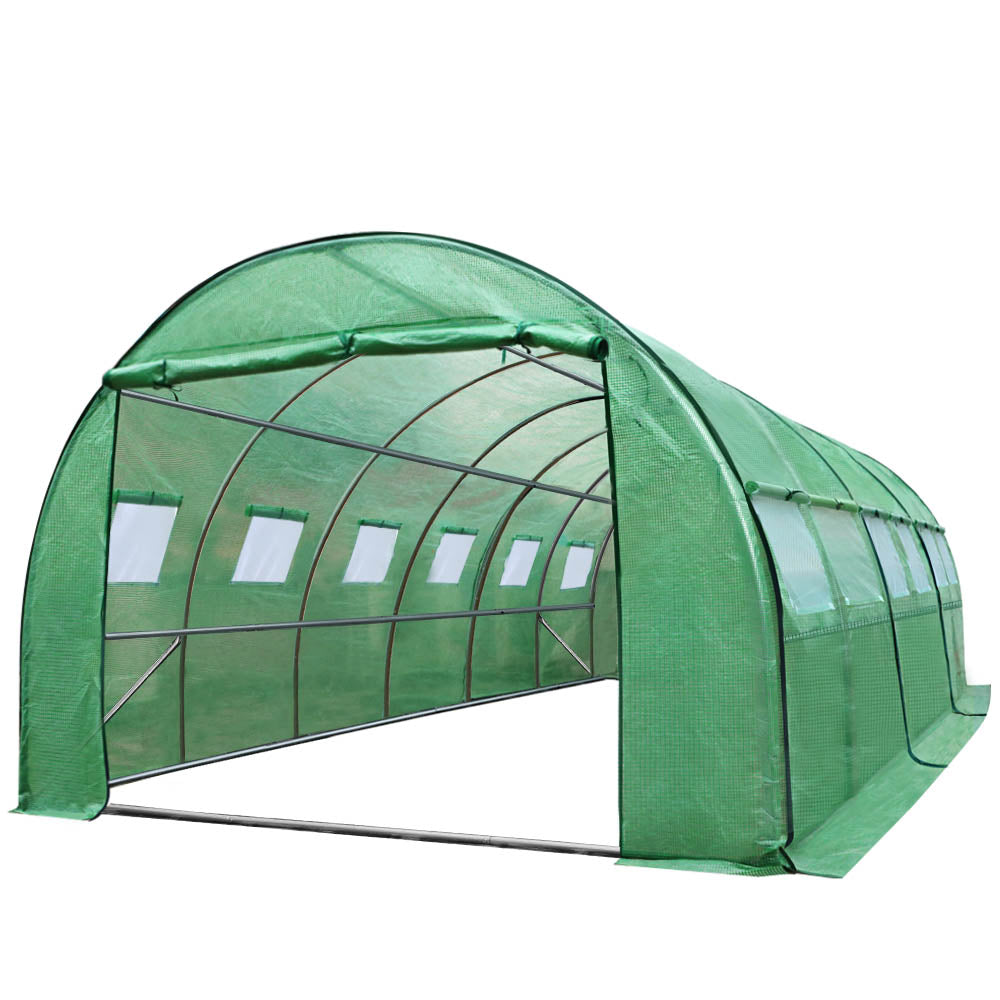 Greenhouses & Accessories: Green Fingers Greenhouse 6x3x2M Walk in Green House Tunnel Plant Garden Shed Dome
