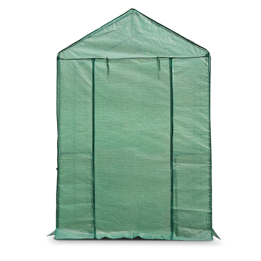 Greenhouses & Accessories: Green Fingers Greenhouse 1.2x1.9x1.9M Walk in Green House Tunnel Plant Garden Shed 4 Shelves