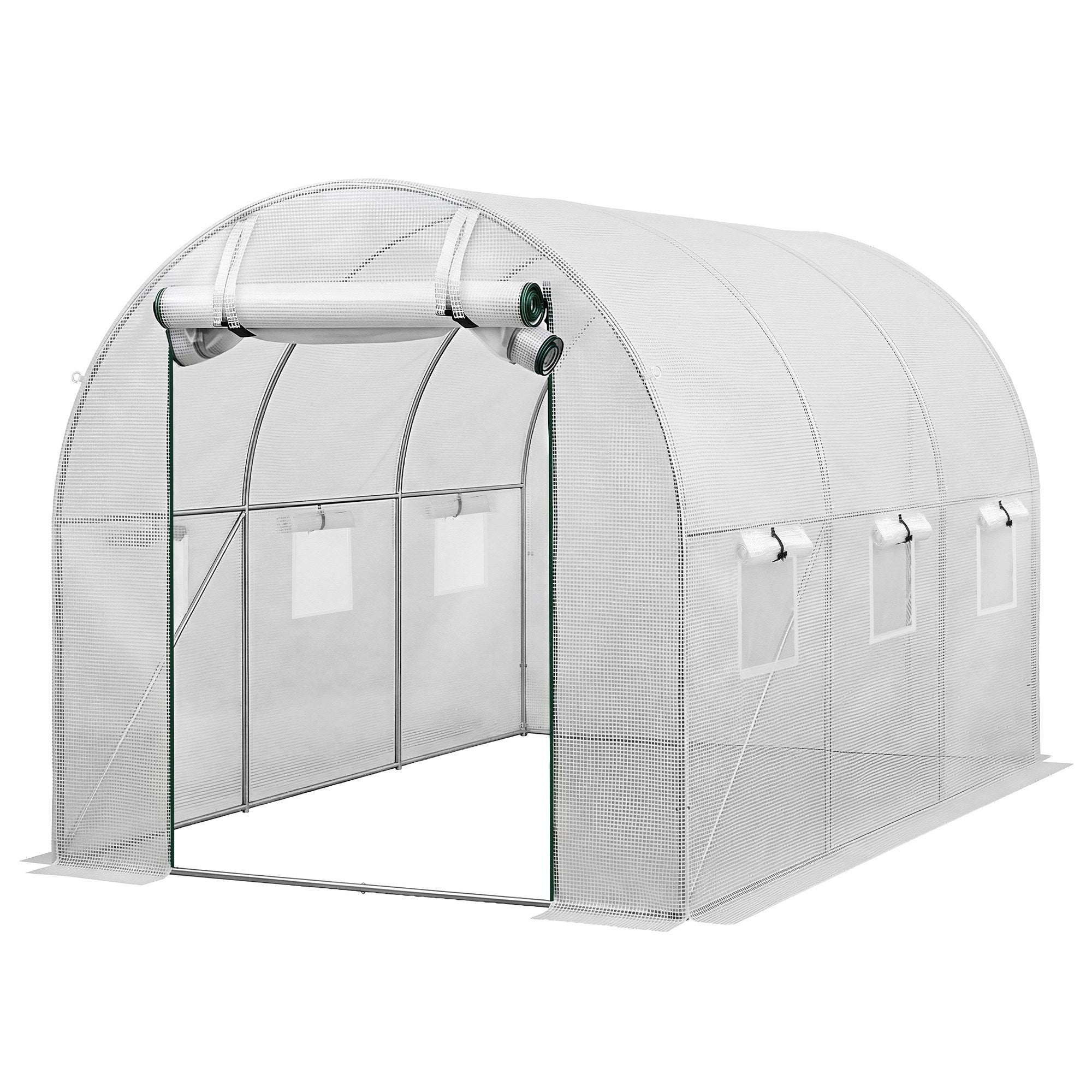 Greenhouses & Accessories: Green Fingers Greenhouse 3x2x2M Walk in Green House White