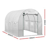 Greenhouses & Accessories: Green Fingers Greenhouse 3x2x2M Walk in Green House White