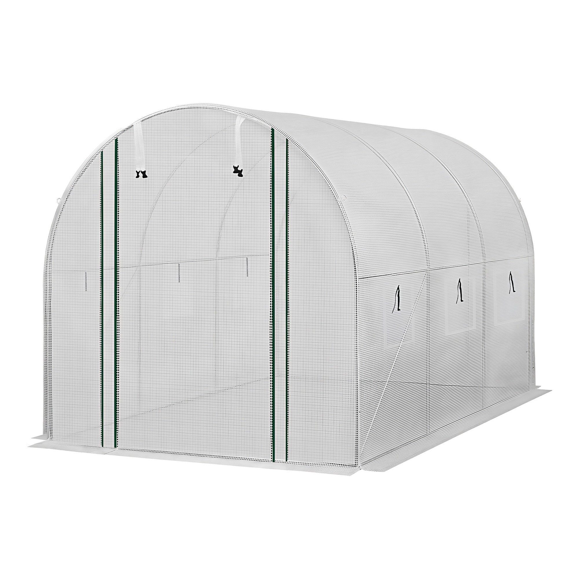 Greenhouses & Accessories: Green Fingers Greenhouse 3x2x2M Walk in Green House White
