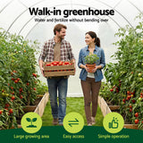 Greenhouses & Accessories: Green Fingers Greenhouse 3x2x2M Walk in Green House White