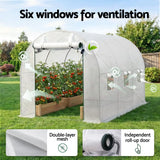 Greenhouses & Accessories: Green Fingers Greenhouse 3x2x2M Walk in Green House White