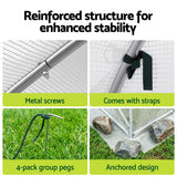 Greenhouses & Accessories: Green Fingers Greenhouse 3x2x2M Walk in Green House White