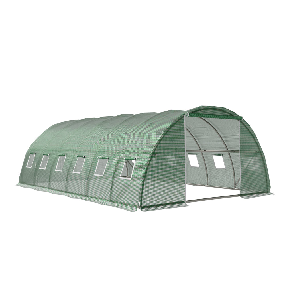Greenhouses & Accessories: Green Fingers Greenhouse 6x4x2M Walk in Green House Tunnel Plant Garden Shed Dome