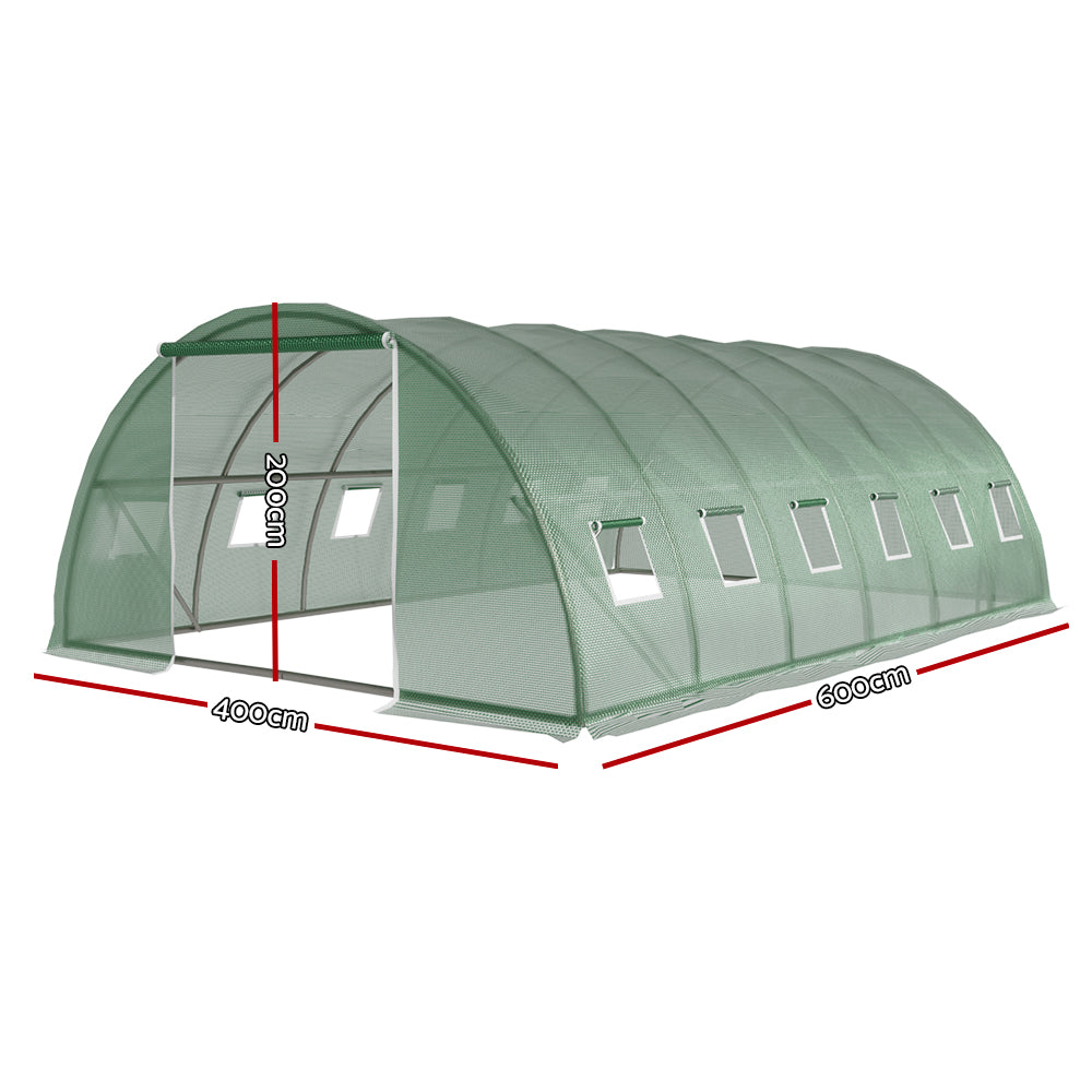 Greenhouses & Accessories: Green Fingers Greenhouse 6x4x2M Walk in Green House Tunnel Plant Garden Shed Dome