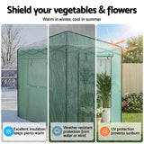 Greenhouses & Accessories: Green Fingers Greenhouse 180x240x240cm Steel Frame PE Cover Outdoor Shelter