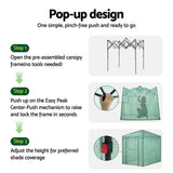 Greenhouses & Accessories: Green Fingers Greenhouse 180x240x240cm Steel Frame PE Cover Outdoor Shelter