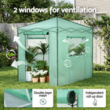 Greenhouses & Accessories: Green Fingers Greenhouse 180x240x240cm Steel Frame PE Cover Outdoor Shelter