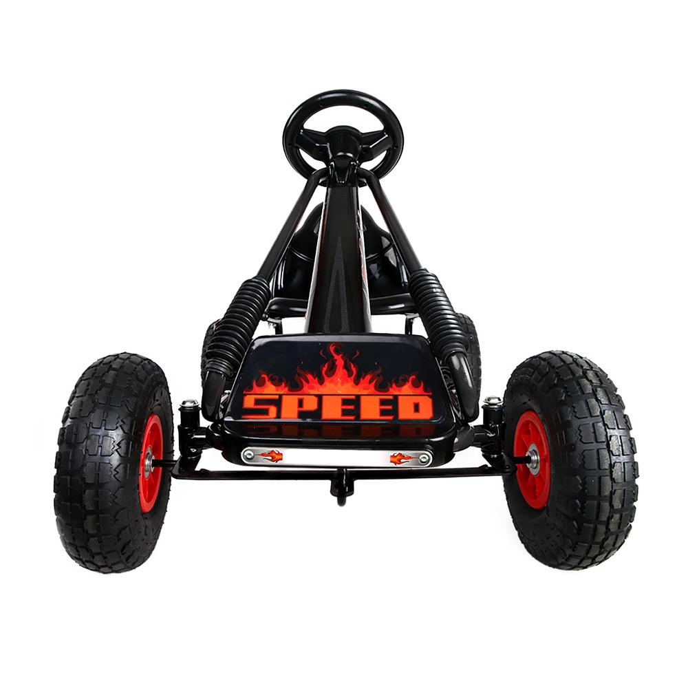 Ride On Cars: Rigo Kids Pedal Go Kart Ride On Toys Racing Car Rubber Tyre Black