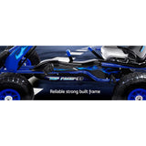 Ride On Cars: Rigo Kids Pedal Go Kart Ride On Toys Racing Car Rubber Tyre Blue