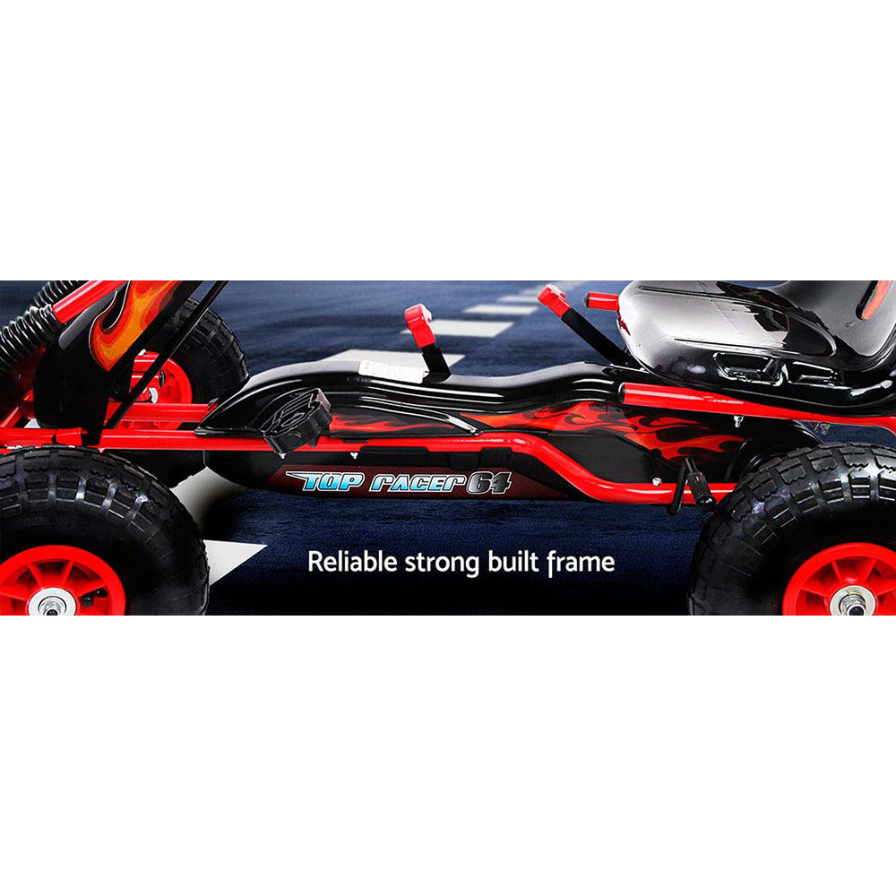 Ride On Cars: Rigo Kids Pedal Go Kart Ride On Toys Racing Car Rubber Tyre Red