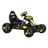 Ride On Cars: Rigo Kids Pedal Go Kart Ride On Toys Racing Car Plastic Tyre Black