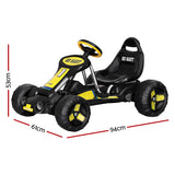 Ride On Cars: Rigo Kids Pedal Go Kart Ride On Toys Racing Car Plastic Tyre Black