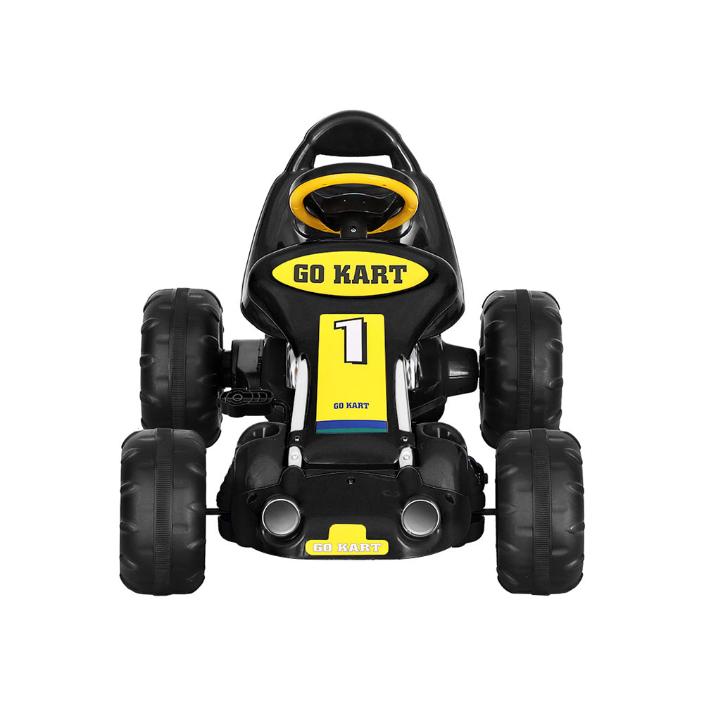 Ride On Cars: Rigo Kids Pedal Go Kart Ride On Toys Racing Car Plastic Tyre Black